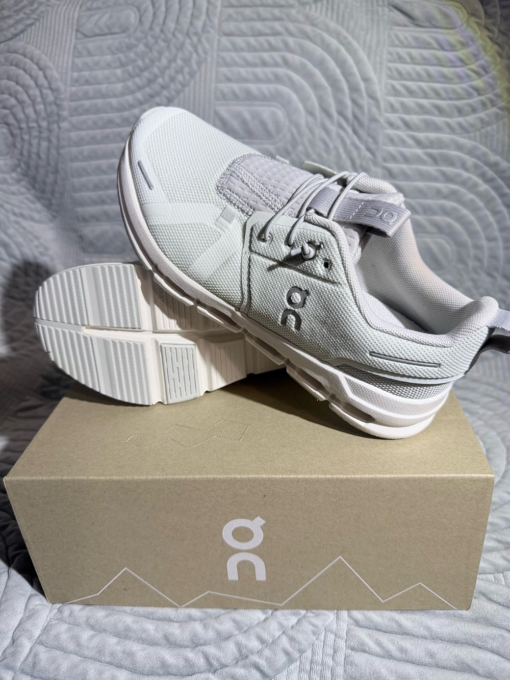 On Running Kids' Sneakers in Ice Glacier